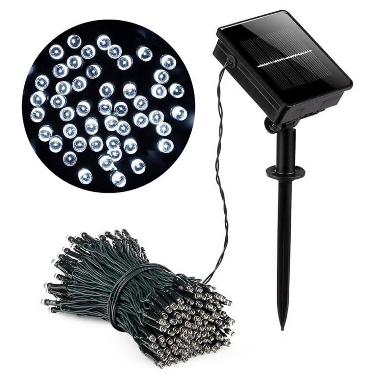 MUPOO LED Solarleuchte LED Solarleuchte 8Modi 10M/20M LED-Lichterkette Solar Lichtervorhang, 10M 100LEDs, LED Baummantel, LED Fest Integriert Wasser Party,Weihnachtsdekora von MUPOO