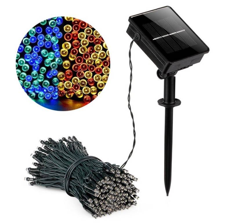 MUPOO LED Solarleuchte LED Solarleuchte 8Modi 10M/20M LED-Lichterkette Solar Lichtervorhang, 10M 100LEDs, LED Baummantel, LED Fest Integriert Wasser Party,Weihnachtsdekora von MUPOO