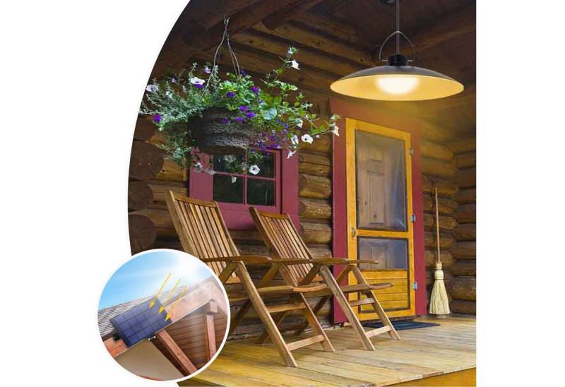 MUPOO LED Solarleuchte Solar Hängelampen 1/2/3/4 Kopf Solarlampen,3.2m Kabel, Warmweiß, Außen Deckenleuchte,Garten Balkon Terrassen,Garage Veranda Vordertür von MUPOO