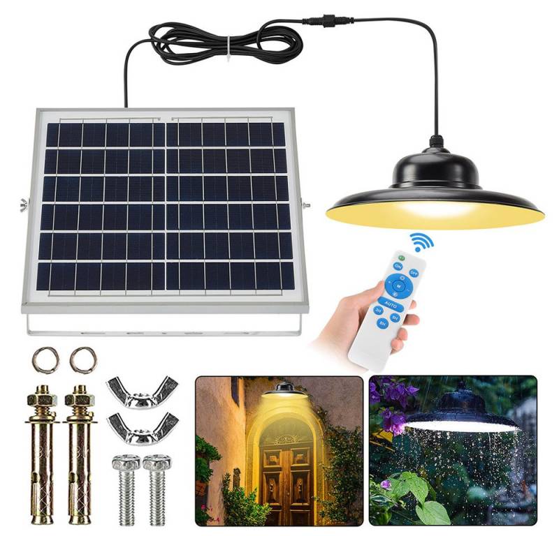 MUPOO LED Solarleuchte Solar-Pendelleuchte mit Fernbedienung,3000K/4500K/5000K, 1 Kopfe, 3 Farbtemperaturen MUPOO LED Solarleuchte Solar-Pendelleuchte mit Fernbedienung,3000K/4500K/5000K, 1 Kopfe, 3 Farbtemperaturen von MUPOO