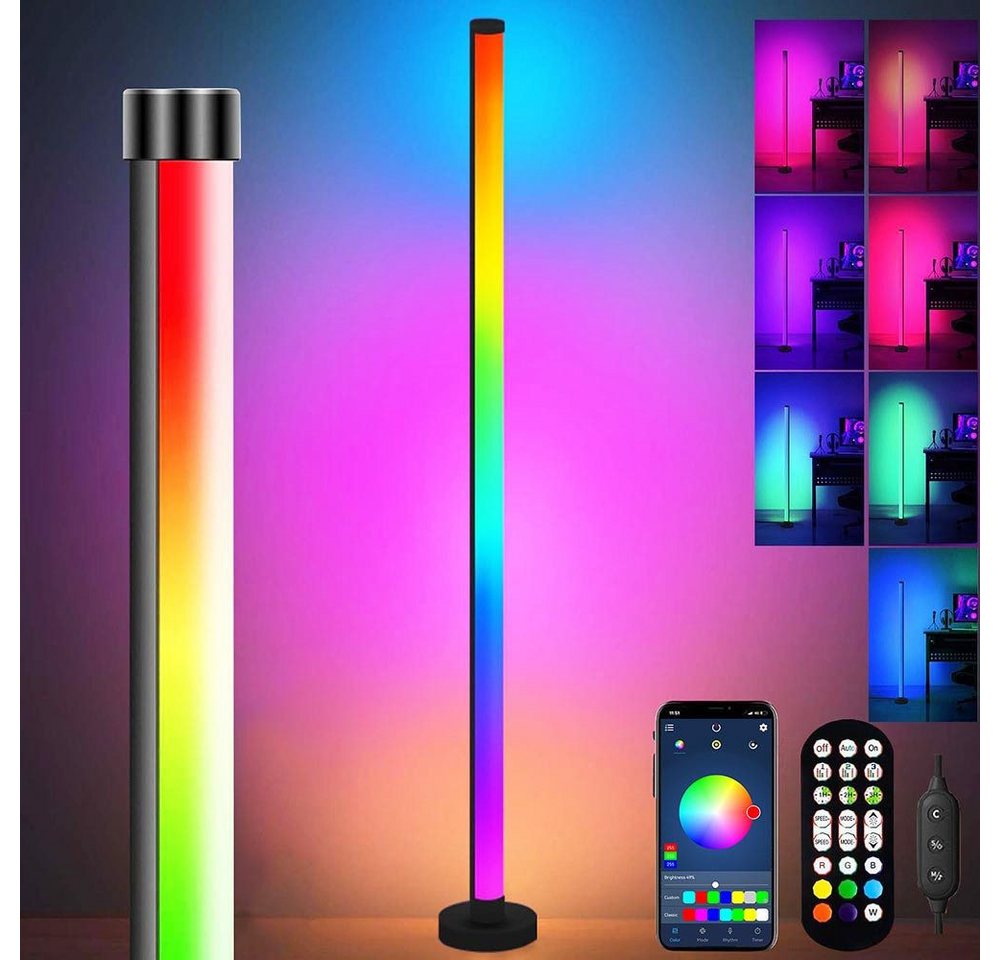 MUPOO LED Stehlampe LED-Stehleuchte Stehlampe,Smart LED Lightbar,Music Sync, mit Bluetooth-App,16 Millionen Farben, für Gaming,Wohnzimmer von MUPOO