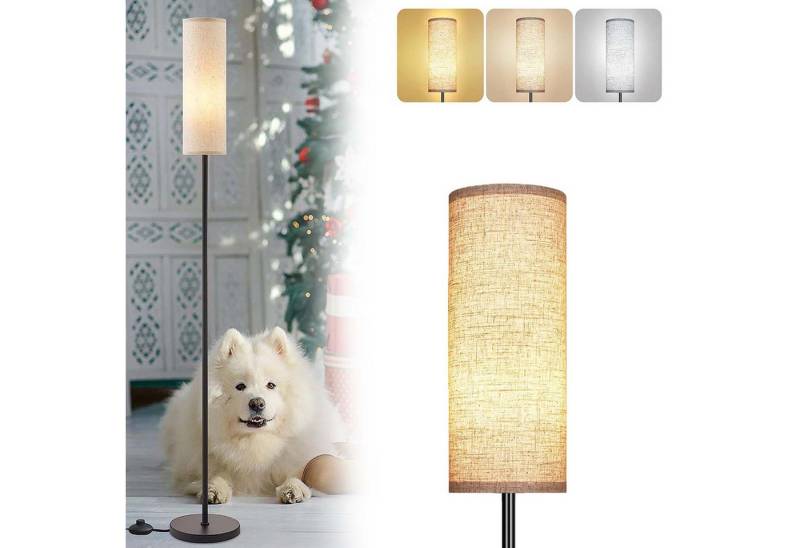 MUPOO LED Stehlampe Standleuchten 9W E26 Leuchtmittel,173 cm H mit Fußschalter,Dimmbar, Fußschalter,Dimmbar 3 Farben, 3 Farben,Wohn Schlaf Zimmer Raum Lampen Stoff von MUPOO