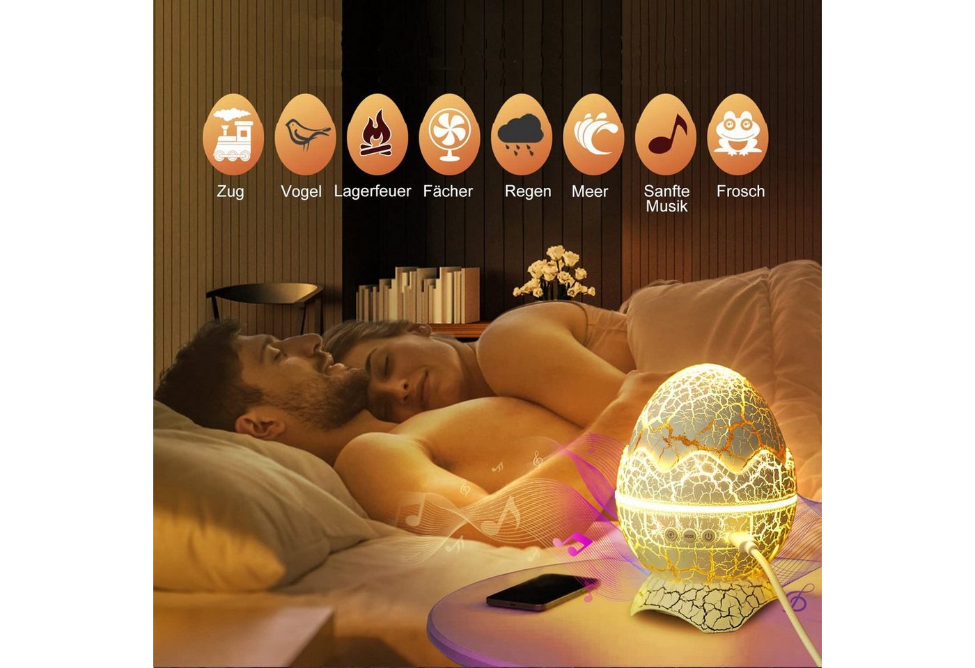 MUPOO LED-Sternenhimmel Dinosaurier-Ei LED Nachtlicht Projektor Ostern Galaxie Beamer, Fernbedienung & Bluetooth, Galaxie Projektor Musikplayer,Projektionsfläche:20-80M² MUPOO LED-Sternenhimmel Dinosaurier-Ei LED Nachtlicht Projektor Ostern Galaxie Beamer, Fernbedienung & Bluetooth, Galaxie Projektor Musikplayer,Projektionsfläche:20-80M² von MUPOO