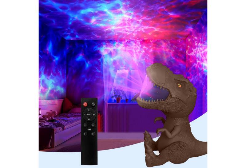 MUPOO LED Nachtlicht Dinosaurier LED Sternenprojektor,Sternenhimmel Projektor Kinderzimmer, Galaxy Nachtlicht mit Timer & Fernbedienung,360° einstellbar von MUPOO