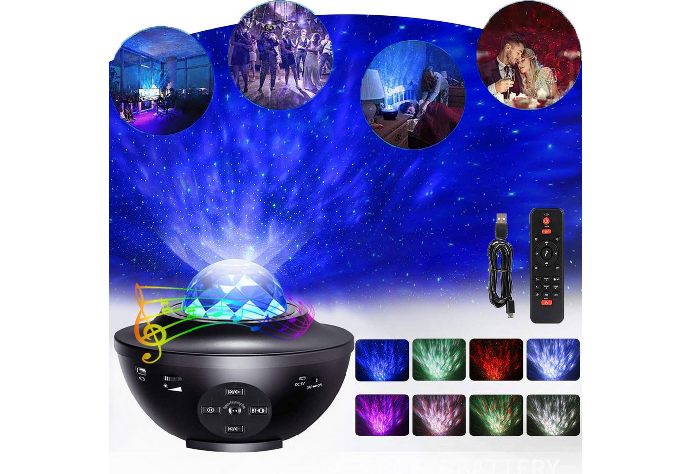 MUPOO LED-Sternenhimmel LED Sternenhimmel Projektor, Galaxie Sternenlicht Projektor lampe, mit Fernbedienung und Timer MUPOO LED-Sternenhimmel LED Sternenhimmel Projektor, Galaxie Sternenlicht Projektor lampe, mit Fernbedienung und Timer von MUPOO