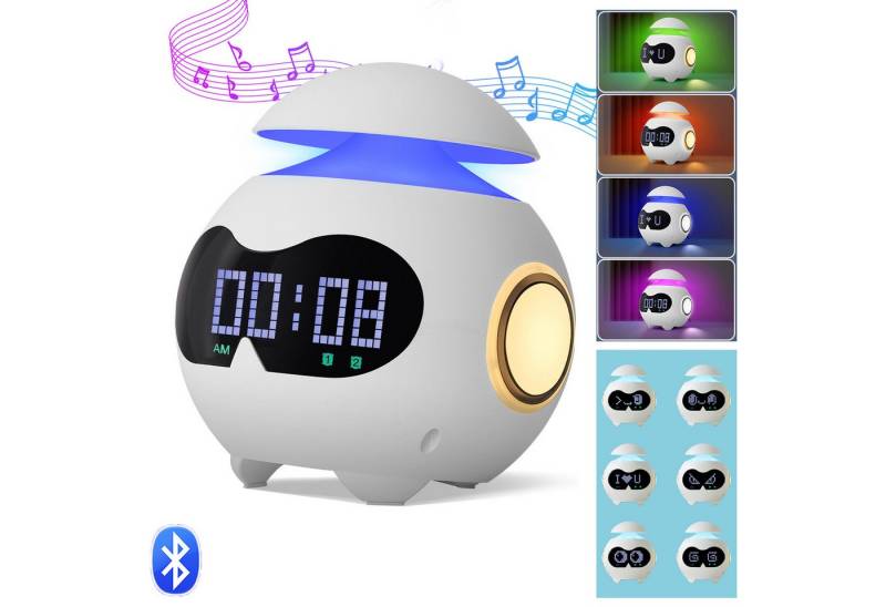 MUPOO LED-Sternenhimmel LED Sternenhimmel Projektor, Galaxy Projector,Astronauten, (KEINE Projektionslampe),RGB-Nachtlicht Bluetooth Emotion Clock, 5 Optionen von MUPOO