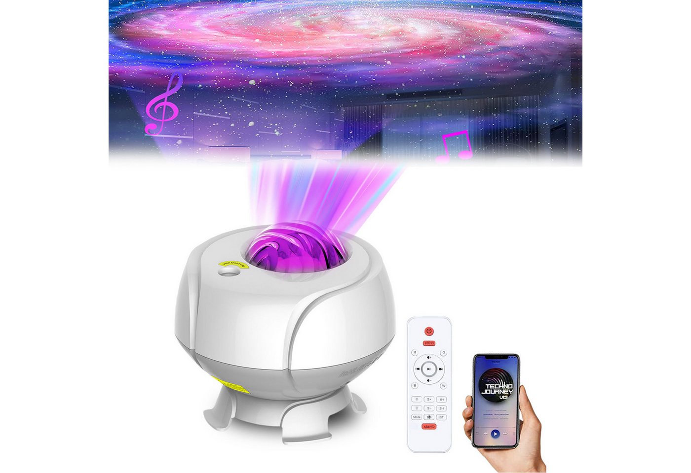 MUPOO LED-Sternenhimmel LED Sternenhimmel Projektor,Galaxie Sternenlicht Projektor lampe, mit Fernbedienung und Timer von MUPOO