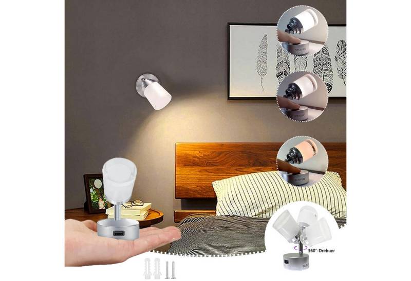 MUPOO LED Wandleuchte LED Leselicht Wohnmobil & Boot mit Touch-Schalter, 3 Farbmodi, LED fest integriert, für Wohnmobilen, Booten, LKWs & Vans MUPOO LED Wandleuchte LED Leselicht Wohnmobil & Boot mit Touch-Schalter, 3 Farbmodi, LED fest integriert, für Wohnmobilen, Booten, LKWs & Vans von MUPOO