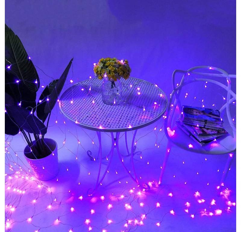 MUPOO Lichterkette LED-Lichtnetz 96/144/200/320/880LEDs LED-Lichterkette 8Modi 220V, LED-Lichtervorhang 1.5X1.5/2X2/3X2/6x4M LED-Netzlicht Wasser von MUPOO