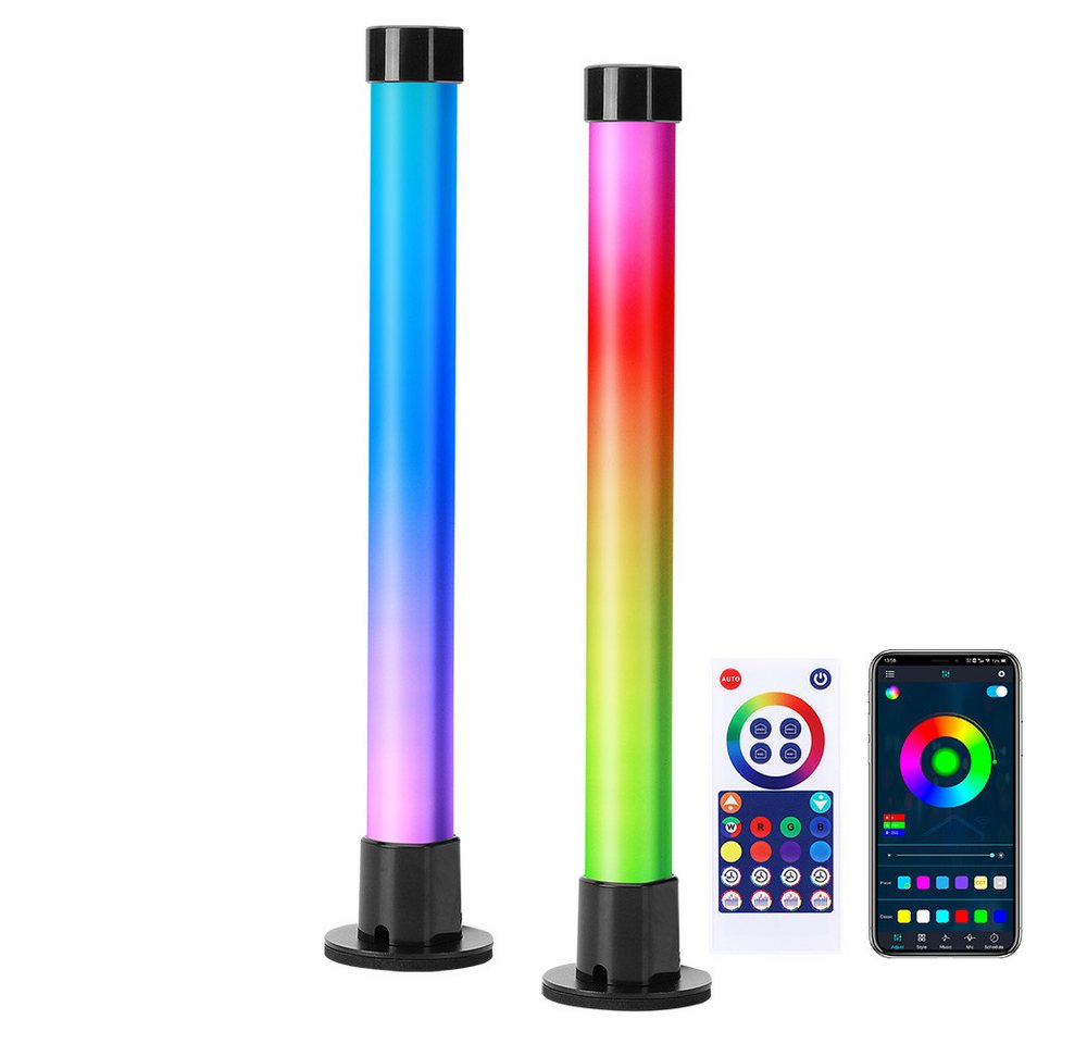 MUPOO Lichtleiste LED-Lichtleiste,RGBW Gaming Lichter,LED Stripe,2Stück, Musiksynchronisation von MUPOO