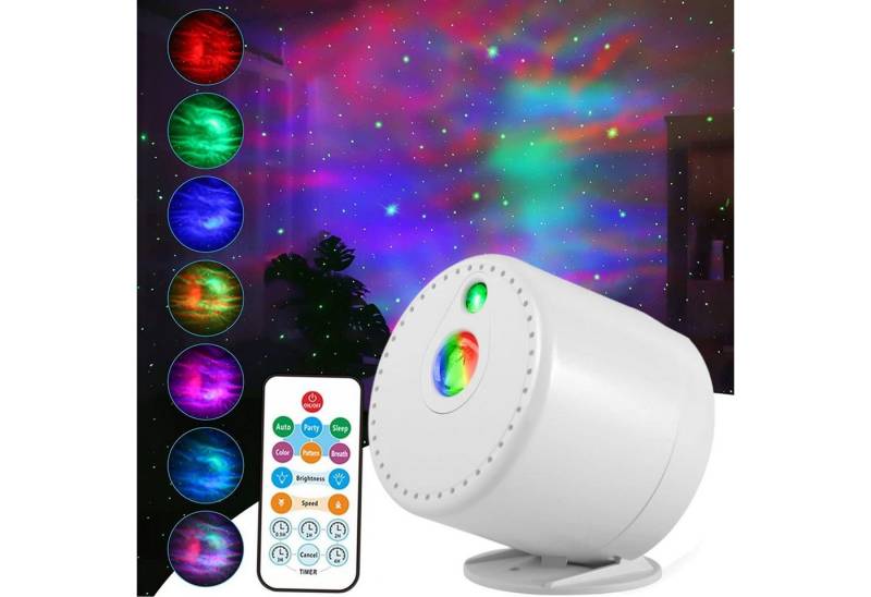 MUPOO Nachtlicht LED Sternenhimmel Projektor Nachtlicht Dimmar,Timing,mit Fernbedienung, Dimmar,Timing,Fernbedienung, Halloween Nachtlichter für Kinder, Erwachsene, Schlafzimmer, Party von MUPOO