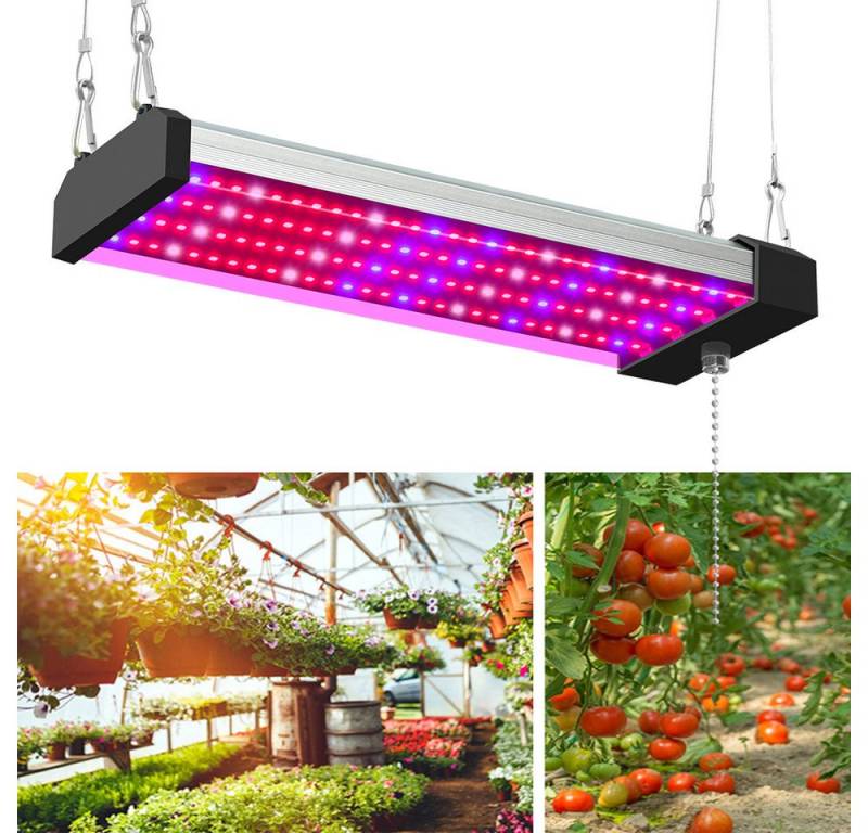 MUPOO Pflanzenlampe Grow Lampe Vollspektrum, Zugkettenschalter LED Pflanzen Wachstumslampe, 30 cm-120 LEDs, Durchgängig Erweiterbar von MUPOO