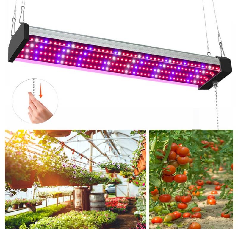 MUPOO Pflanzenlampe Grow Lampe Vollspektrum, Zugkettenschalter LED Pflanzen Wachstumslampe, 50cm-192LEDs, Durchgängig Erweiterbar von MUPOO
