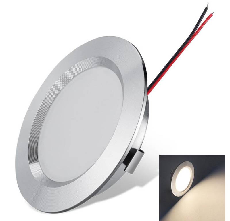 MUPOO Strahler LED Einbauleuchte,12V LED Einbaustrahler,Deckenlampen (12-St), LED fest integriert,LED Spot,für Wohnzimmer Küche RV Boot Wohnmobil von MUPOO