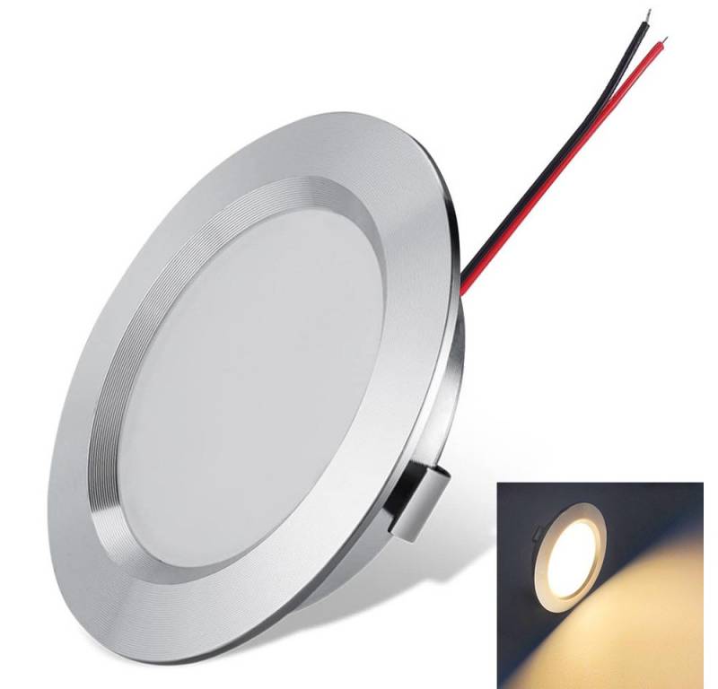 MUPOO Strahler LED Einbauleuchte,12V LED Einbaustrahler,Deckenlampen (4-St), LED fest integriert,LED Spot,für Wohnzimmer Küche RV Boot Wohnmobil von MUPOO
