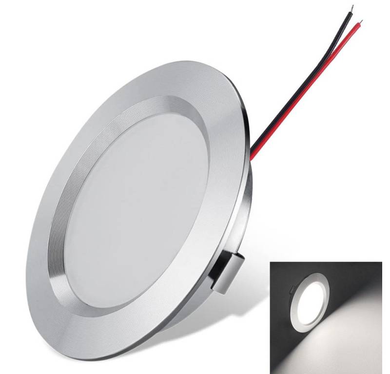 MUPOO Strahler LED Einbauleuchte,12V LED Einbaustrahler,Deckenlampen (4-St), LED fest integriert,LED Spot,für Wohnzimmer Küche RV Boot Wohnmobil von MUPOO