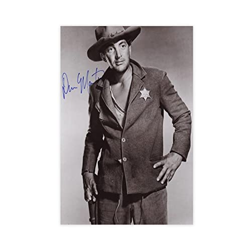 Dean Martin Autogramm Leinwand Poster Schlafzimmer Dekor Sport Landschaft Büro Zimmer Dekor Geschenk ungerahmt 60 x 90 cm von MURABE