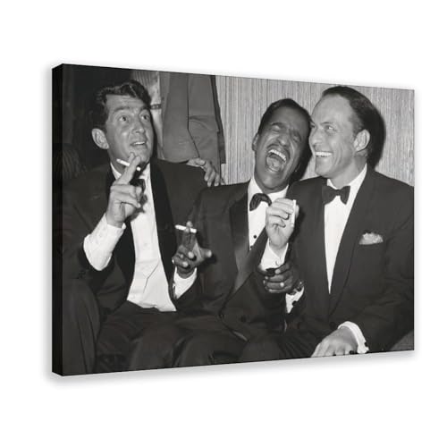 Leinwandposter Dean Martin und Sammy Davis Jr. Schlafzimmer, Dekoration, Sport, Landschaft, Büro, Raumdekoration, Geschenk, Rahmen-Stil, 20 x 30 cm von MURABE