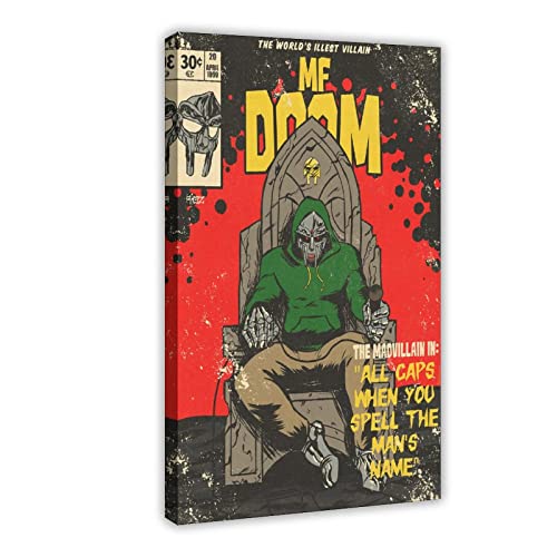 MF DOOM Albumcover Retro Leinwand Poster Schlafzimmer Dekor Sport Landschaft Büro Zimmer Dekor Geschenk Rahmenstil 40 x 60 cm von MURABE