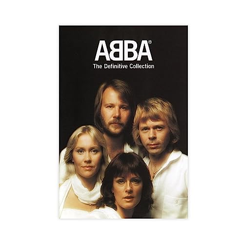 MURABE Abba The Definitive Collection Musik-Cover-Leinwand-Poster, Wandkunst, Dekordruck, Bild, Gemälde für Wohnzimmer, Schlafzimmer, Dekoration, ungerahmt, 30 x 45 cm von MURABE