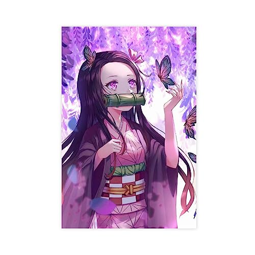 MURABE Anime Demon Slayer Kamado Nezuko 1 Leinwand-Poster, Wandkunst, Dekor, Bild, Gemälde für Wohnzimmer, Schlafzimmer, Dekoration, ungerahmt, 30 x 45 cm von MURABE