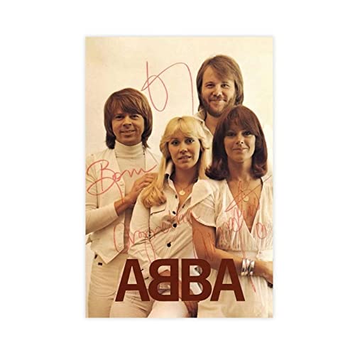 MURABE Band ABBA Leinwand-Poster, Schlafzimmer, Dekoration, Sport, Landschaft, Büro, Raumdekoration, Geschenk, ungerahmt, 60 x 90 cm von MURABE