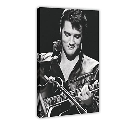 MURABE Elvis Presley 10 Leinwand-Poster, Wandkunst, Dekor, Bild, Gemälde für Wohnzimmer, Schlafzimmer, Dekoration, Rahmen-Stil, 30 x 45 cm von MURABE