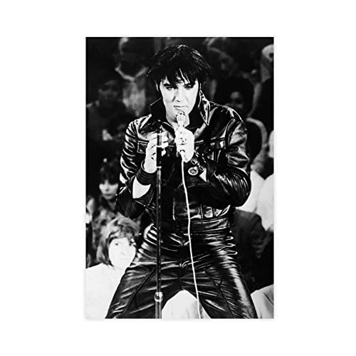 MURABE Elvis Presley 2 Leinwand-Poster, Schlafzimmer, Dekoration, Sport, Landschaft, Büro, Raumdekoration, Geschenk, ungerahmt, 50 x 75 cm von MURABE