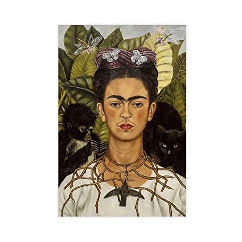 MURABE Frida Kahlo Art 1 Leinwand-Poster, Wandkunst, Dekordruck, Bild, Gemälde für Wohnzimmer, Schlafzimmer, Dekoration, ungerahmt, 40 x 60 cm von MURABE