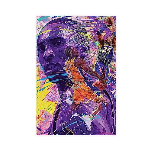 MURABE Kobe Bryant 13 Leinwand-Poster, Schlafzimmer, Dekoration, Sport, Landschaft, Büro, Raumdekoration, Geschenk, ungerahmt, 30 x 45 cm von MURABE