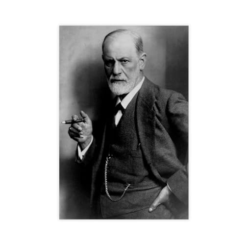 MURABE Psycho Analyst Sigmund Freud Leinwand-Poster, Wandkunst, Dekordruck, Bild, Gemälde für Wohnzimmer, Schlafzimmer, Dekoration, ungerahmt, 30 x 45 cm von MURABE