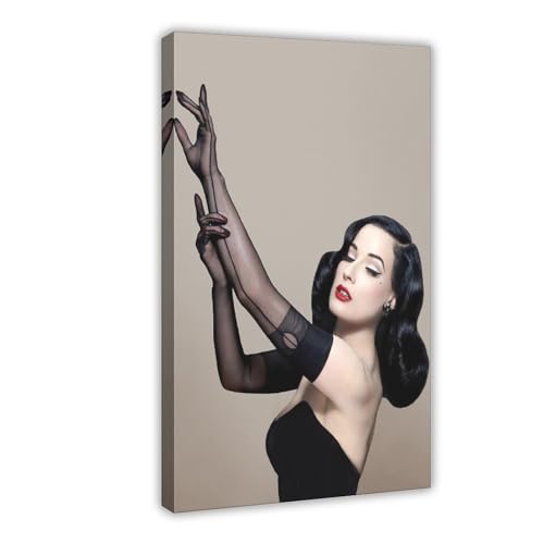 MURABE Schauspielerin Dita Von Teese 18 Leinwand-Poster, Wandkunst, Dekor, Bild, Gemälde für Wohnzimmer, Schlafzimmer, Dekoration, Rahmen-Stil, 30 x 45 cm von MURABE