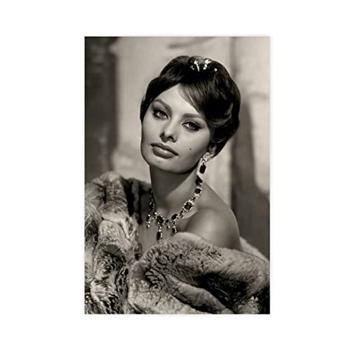 MURABE Schauspielerin Sophia Loren 18 Leinwand-Poster, Wandkunst, Dekor, Bild, Gemälde für Wohnzimmer, Schlafzimmer, Dekoration, ungerahmt, 30 x 45 cm von MURABE