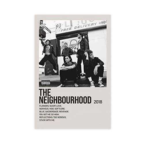 MURABE The Neighbourhood Music Cover Leinwand Poster Wandkunst Dekor Druck Bild Gemälde für Wohnzimmer Schlafzimmer Dekoration ungerahmt 30 x 45 cm von MURABE