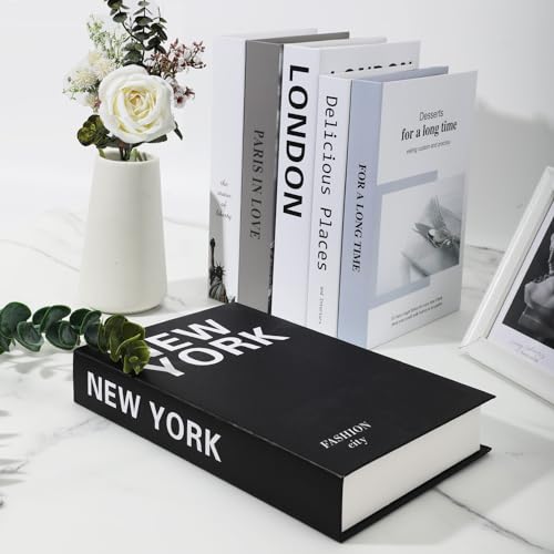 MURISE Deko Bücher für Heimdekor (Pack of 6), Kartonschachtel nur Gefälschte Bücher, Display Bücher für Couchtisch/Regale, von MURISE