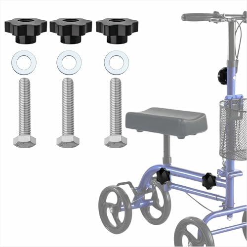 MUROCEA Ersatzknäufe für Kniegelaufer, universeller Arm, verstellbare Handknöpfe für Knieroller, Rollatoren, Gehhilfen, Rollstühle (3 Stück) von MUROCEA