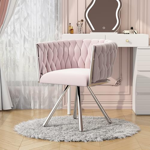 MURUL Bequemer Samt-Drehstuhl 2er Set, Luxus Esszimmerstuhl, 360°-Drehfunktion von MURUL