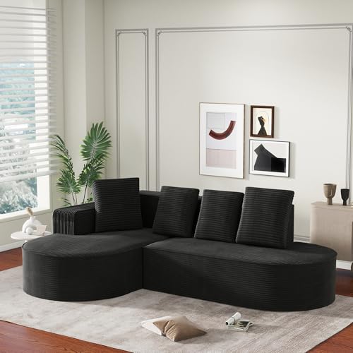MURUL Modulares Sofa-Set (L-förmige Liege), modernes Wolken-Sofa-Set (niedrige Sitzfläche), Schaumstoff-Kompressionssofa (Keine Montage erforderlich) von MURUL