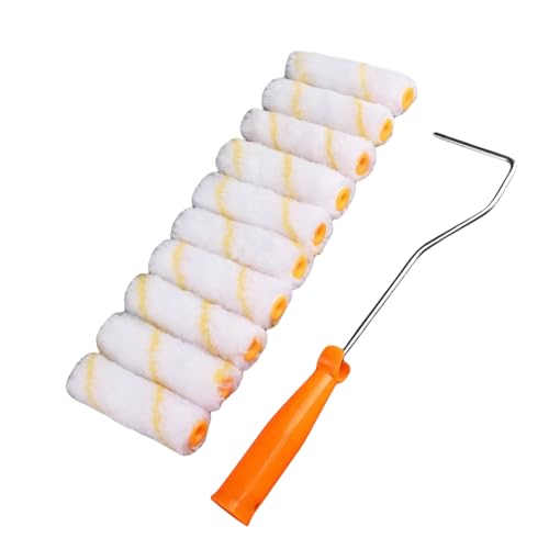 10-teiliges Farbroller-Set mit 10 Abdeckungen, Rahmenfarbe für Malerei, Wand, praktisches Trimmpinsel, Werkzeug, Daumenrollerpinsel von MURYE