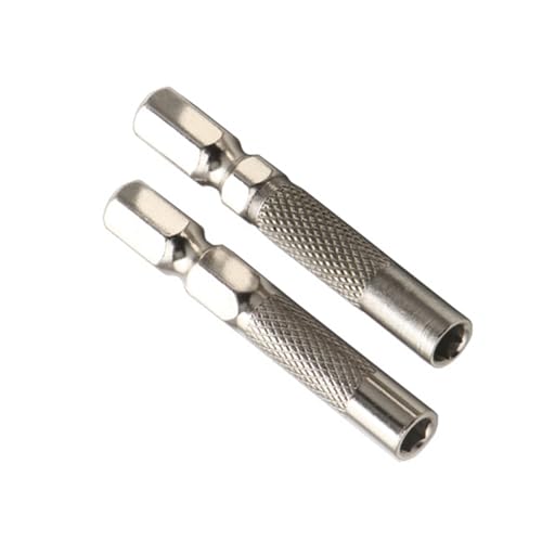 2 x Sechskantschaft-Adapter, konvertiert 6,35 mm 1/4 Zoll auf 4 mm Bit-Steckschlüsselhalter, Schraubendreher-Einsätze, Bit-Konverter, Schraubendreher von MURYE