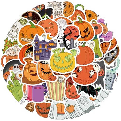 50Counts Dekorative Aufkleber Wasserfestem Kleber Aufkleber Für Scrapbooking Wasserflasche Telefon Hülle Gitarre Halloween Papierdekorationen von MURYE