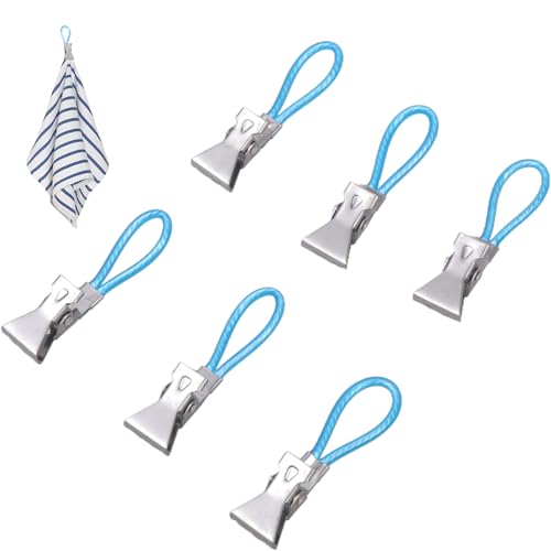 6pcs Heavy Duty Metal Steel Beach Handtuchclip Für Outdoor Pool Badetücher Rostbriefe Tees Handtuchhalter Klemmen Mehrzweck von MURYE
