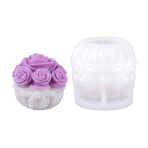 Blumen Kerzenform Silikonformen Ornament Guss Handgefertigte Pflasterformen Basteln von MURYE