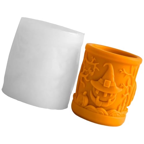 Mehrzweckzylinder Silikonform Halloween Kerzenform Für Handgefertigte Kerzenseife Urlaubsdekoration Einfache Freisetzung Schimmel von MURYE