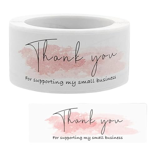 Selbstklebende Dankesaufkleber für Geschenkverpackungen und kleine Unternehmen, selbstklebend, 120 Stück Selbstklebende Dankesaufkleber für Geschenkverpackungen und kleine Unternehmen, selbstklebend, 120 Stück von MURYE