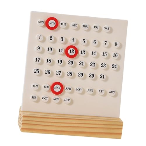 Stilvoller Acryl-Monats-/Wochen-Datumsanzeige, Acryl, permanenter Kalender mit 3 Ringen, für Schreibtisch, Geschäft, Büro und Zuhause, wiederverwendbarer Kalender von MURYE