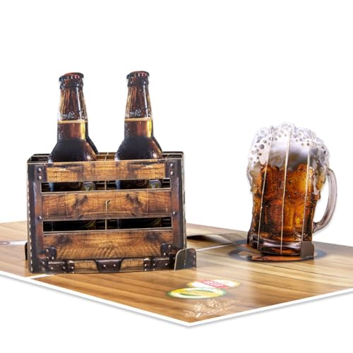 Vatertagskarte mit Bierflasche und Bierkrug Design für Papas besonderer Geburtstag Ruhestand Karten Happy Fathers Karte von MURYE