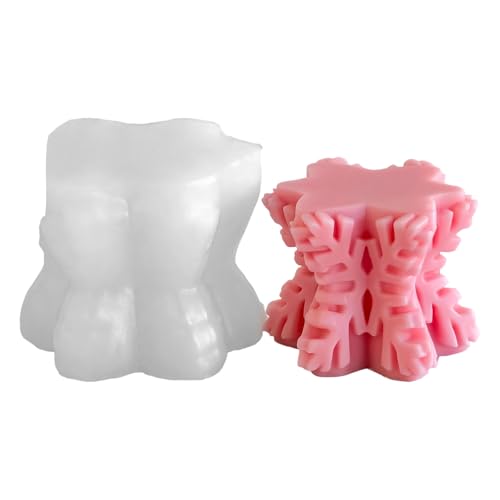 Weihnachten Silikonformen Schneeflockensäule Kerze Epoxidharzform Handgefertigte Gussgüsse Formen Formen von MURYE