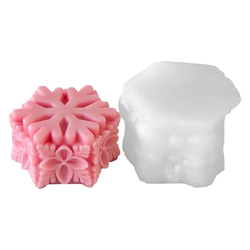 Weihnachten Silikonformen Schneeflockensäule Kerze Epoxidharzform Handgefertigte Gussgüsse Formen Formen von MURYE
