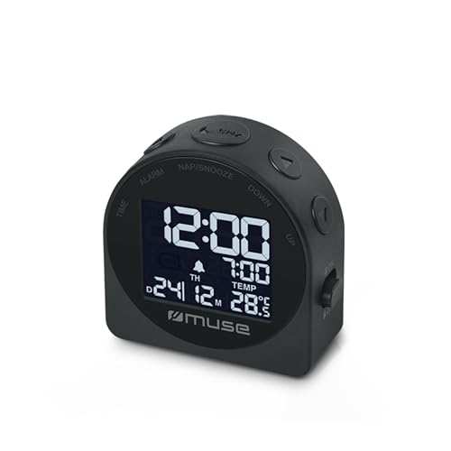 MUSE M-09 C Uhr Digitaler Wecker Schwarz von MUSE